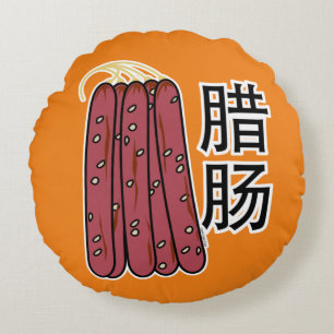 Almofada Redonda Salsichas secas chinesas carne de porco Cantonese