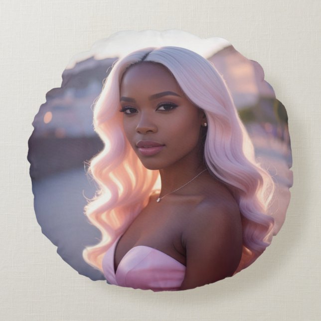 ALMOFADA REDONDA SALZBURG - AUSTRIA - I LOVE SALZBURG (Frente)