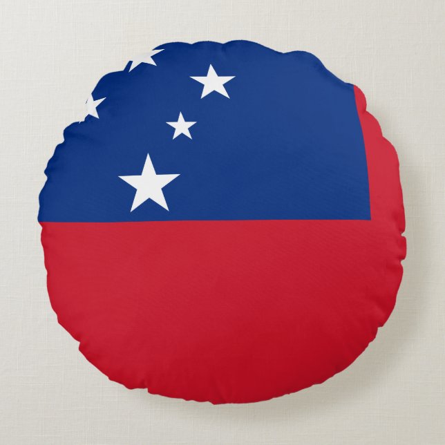 Almofada Redonda Samoa Flag (Frente)