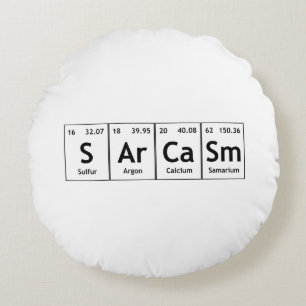 Almofada Redonda SArCaSm Elementos de Mesa Periódica Química de P