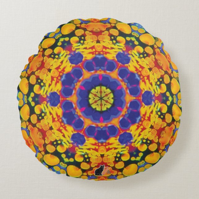 Almofada Redonda Sassafrass Kaleidoscope (Frente)
