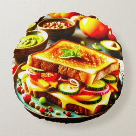 Almofada Redonda Saudável Encontra-Se Incomodado: Uma Delícia De Qu