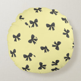 Almofada Redonda Scattered Bow Pattern Round Throw Pillow