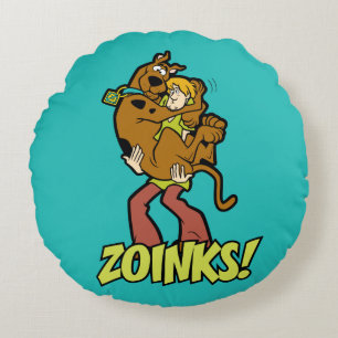 Almofada Redonda Scooby-Doo e Zoinks desgrenhado!