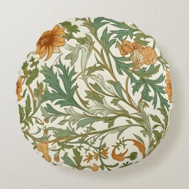 Almofada Redonda Seamless Arts and Crafts style repeating pattern