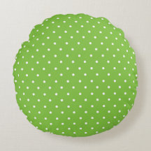 Seamless  bright lime polka dot pattern 