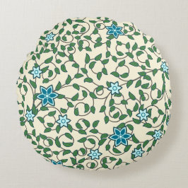 Almofada Redonda Seamless floral pattern on beige background