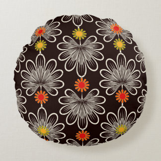 Almofada Redonda Seamless pattern graphic ornament. Floral stylish