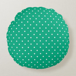 Almofada Redonda Seamless solid teal polka dot pattern