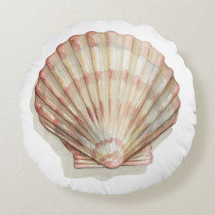 Almofada Redonda Seashell Rosa e Cream