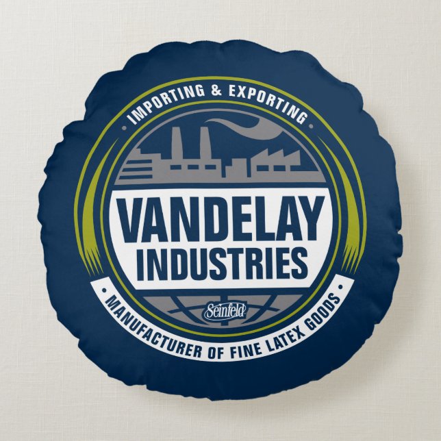 Almofada Redonda Seinfeld | Vandelay Industries Logo (Frente)