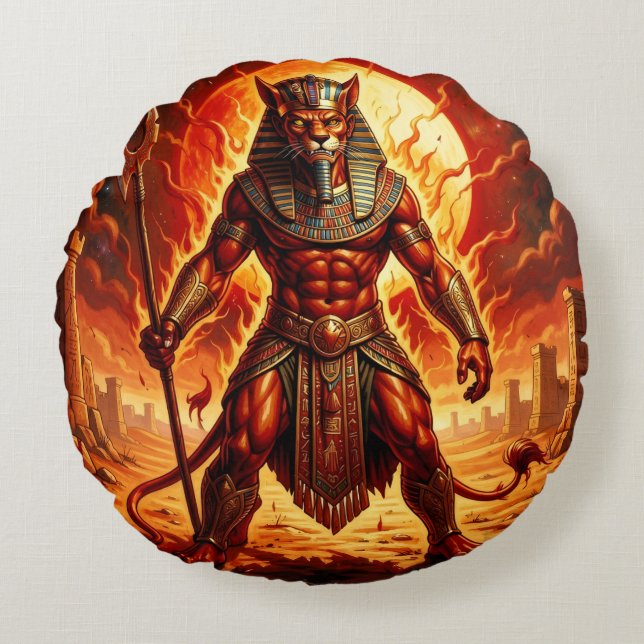 Almofada Redonda Sekhmet – Löwenköpfige Kriegsgöttin´1 (Frente)
