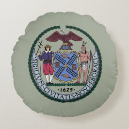 Almofada Redonda Selo de Nova Iorque