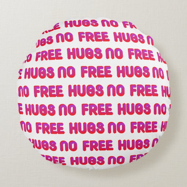 Almofada Redonda Sem Travesseiro de Pouf de Hugs Grátis (Frente)