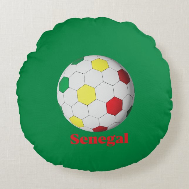 Almofada Redonda Senegal Soccer (Frente)