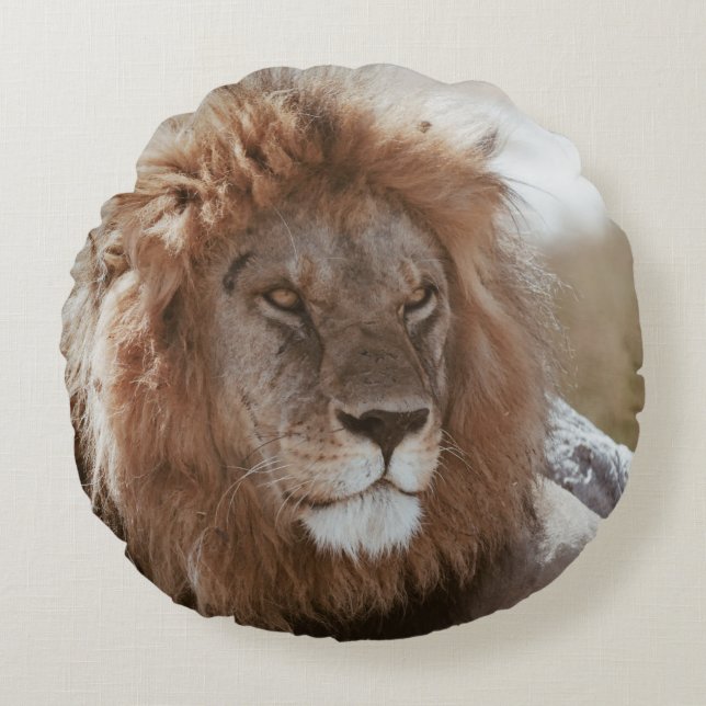 ALMOFADA REDONDA SENHOR LION (Frente)