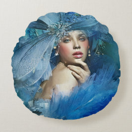 Almofada Redonda Senhora Elegante