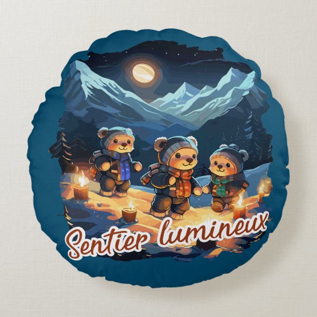 Almofada Redonda Sentier lumineux (Frente)