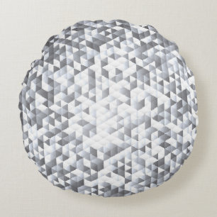 Almofada Redonda Sequências de Prata: Fundo Mosaico Brilhante