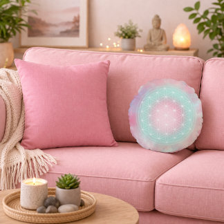 Almofada Redonda serenity flower of life