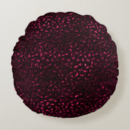 Almofada Redonda Série Burgundy e Gold Leopard Design 3