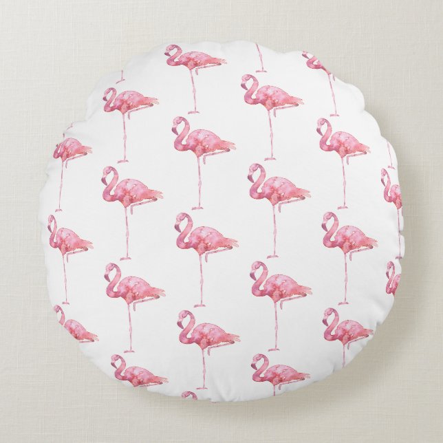 Almofada Redonda Série Flamingo Ternura Design 1  (Frente)