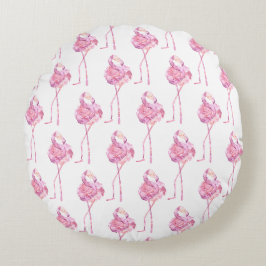 Almofada Redonda Série Flamingo Ternura Design 3 