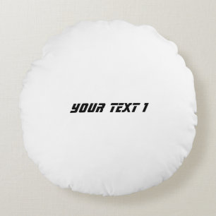 Almofada Redonda Seu Texto Impresso Em Casa Décor Travesseiros Pouf