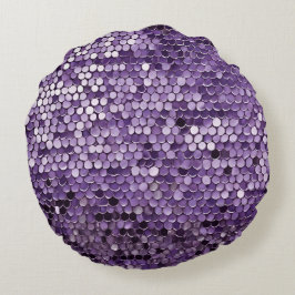 Almofada Redonda Shine Shine Purple Star AI art