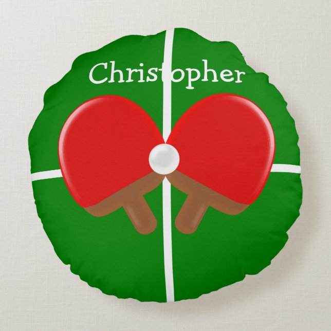 Almofada Redonda Sibilo feito sob encomenda Pong (Verso)