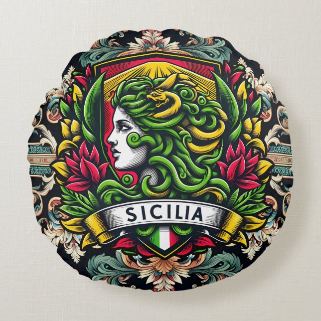 Almofada Redonda Sicilia Sicilia Design (Frente)
