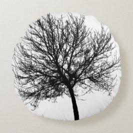 Almofada Redonda Silhouette de Árvore