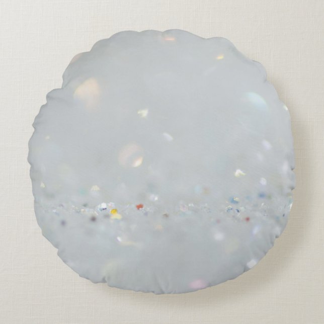 Almofada Redonda Silver Stone Gary Dourado Marble Purple Glitter (Frente)