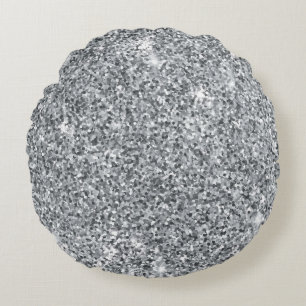 Almofada Redonda Silver Stone Gary Dourado Marble Purple Glitter