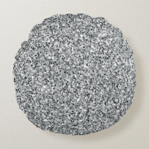 Almofada Redonda Silver Stone Gary Dourado Marble Purple Glitter