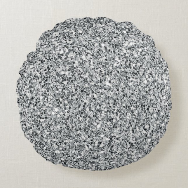 Almofada Redonda Silver Stone Gary Dourado Marble Purple Glitter (Frente)