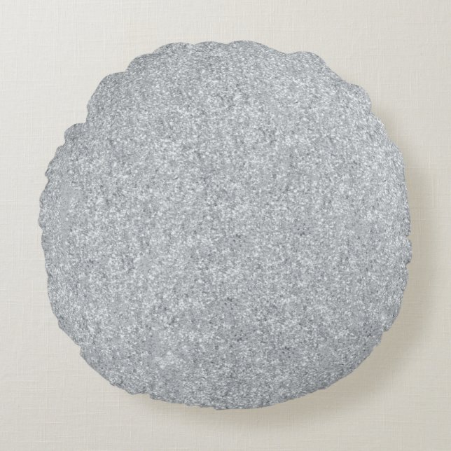 Almofada Redonda Silver Stone Gary Dourado Marble Purple Glitter (Frente)