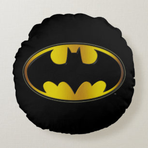 Almofada Redonda Símbolo Batman Logotipo de gradiente oval