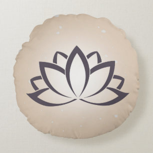 Almofada Redonda Símbolo de Lotus redondo Travesseiro decorativo pr