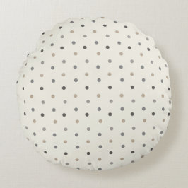 Almofada Redonda Simple Neutral Dot Baby Nursery Pillow