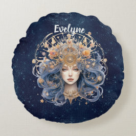 Almofada Redonda Sinal de Vigro de Arte Dupla face e nome personali
