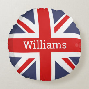 Almofada Redonda Sinalizador BRITÂNICO Personalizado