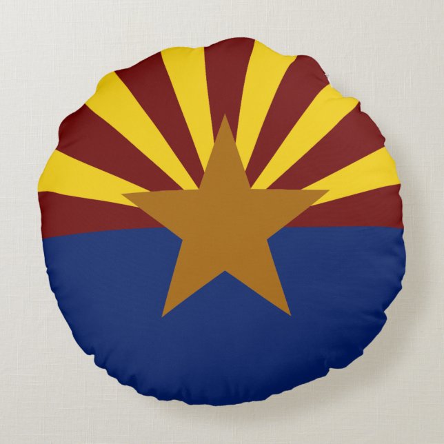 Almofada Redonda sinalizador de arizona (Verso)