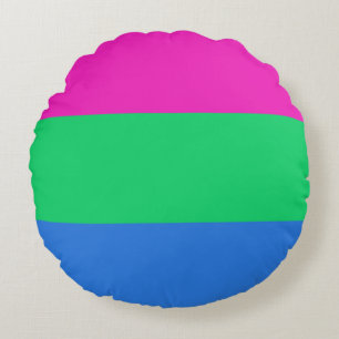 Almofada Redonda Sinalizador do Orgulho Polisexual