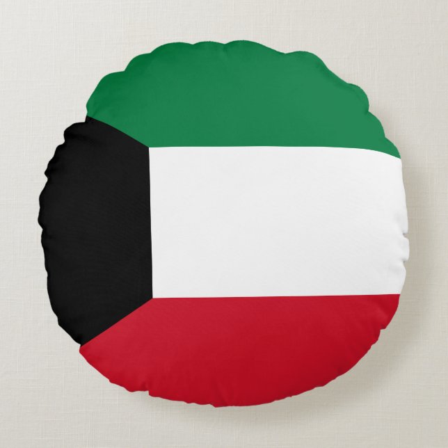 Almofada Redonda Sinalizador Kuwait (Frente)