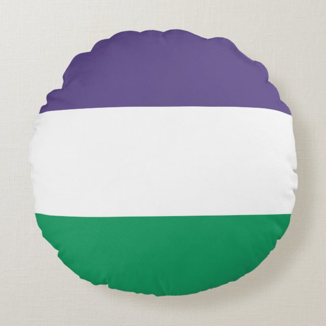Almofada Redonda Sinalizador Suffragette (Frente)