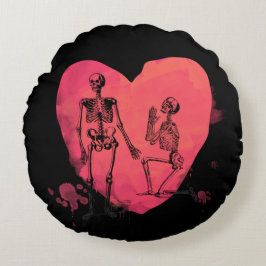 Almofada Redonda Skeleton Love