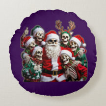 Skeleton Santa Christmas Group Photo – Festive 3D 