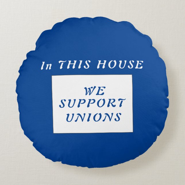 Almofada Redonda Slogan da Justiça Social da União (Frente)