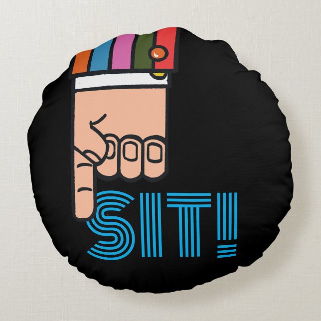 Almofada Redonda Snazzy Ponteiro Travesseiro redondo (Verso)